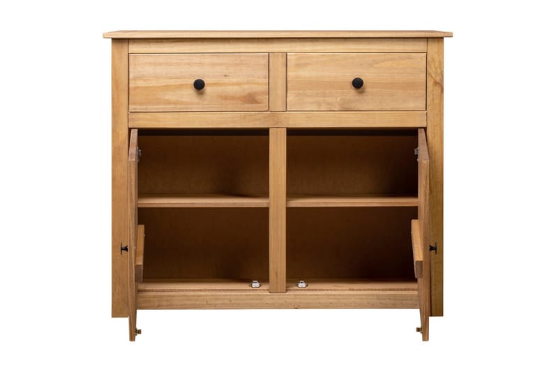 Skänk 93x40x80 cm massiv furu panama - Brun - Förvaring - Förvaringsmöbler - Sideboard & skänk