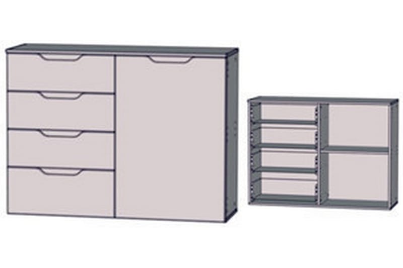 Skänk Barber 110 cm Dörr - Högglans - Förvaring - Förvaringsmöbler - Sideboard & skänk