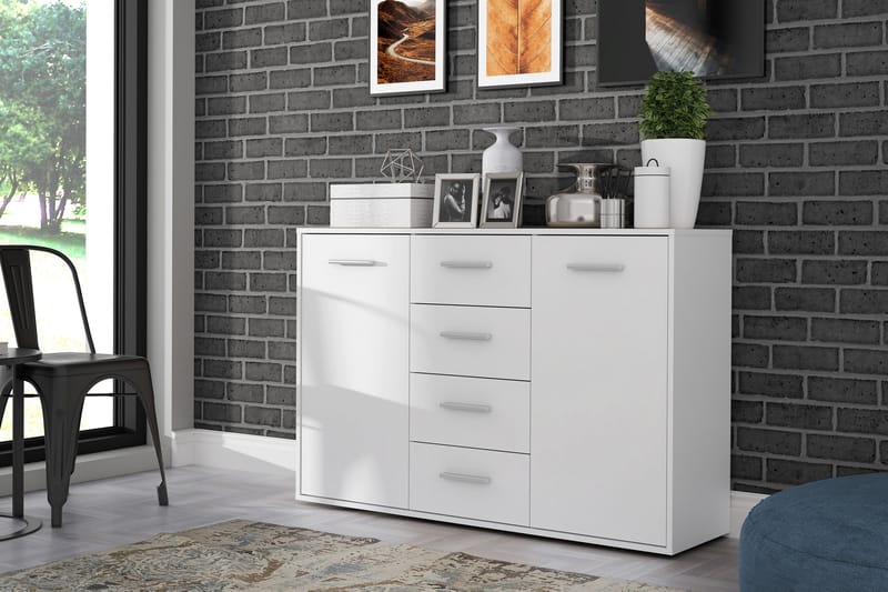 Skänk Barnitz 34x123 cm - Vit - Förvaring - Förvaringsmöbler - Sideboard & skänk