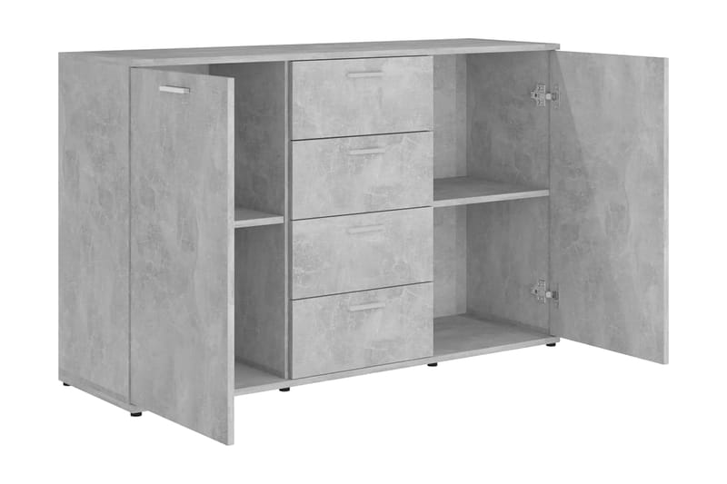 Skänk betonggrå 120x35,5x75 cm spånskiva - Grå - Förvaring - Förvaringsmöbler - Sideboard & skänk