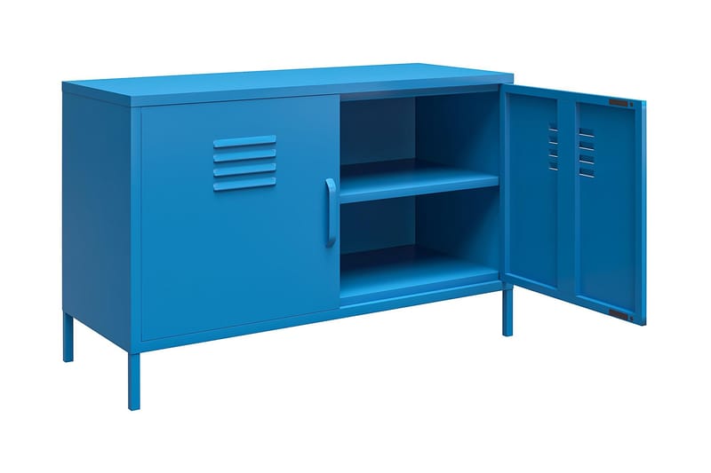 Skänk Cache 100x40 cm 2 Dörrar Blå - Novogratz - Förvaring - Förvaringsmöbler - Sideboard & skänk