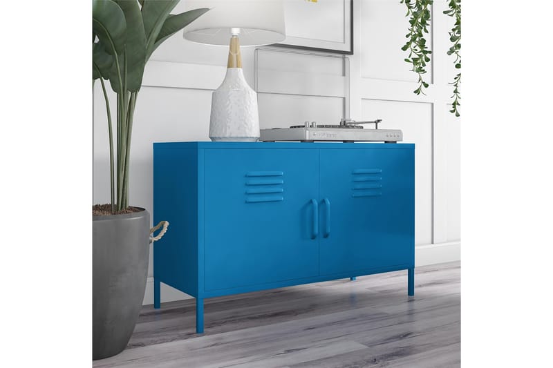 Skänk Cache 100x40 cm 2 Dörrar Blå - Novogratz - Förvaring - Förvaringsmöbler - Sideboard & skänk