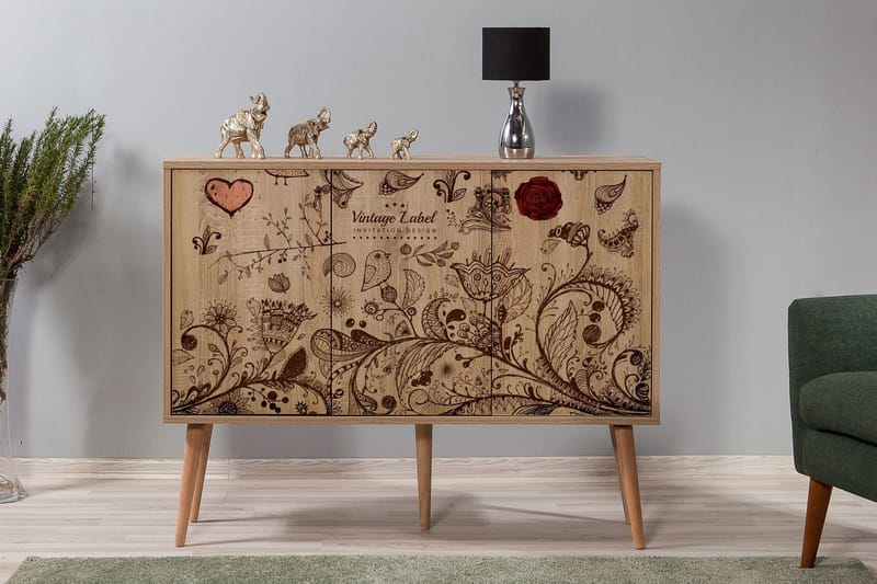 Skänk Gillberga 120 cm - Brun - Förvaring - Förvaringsmöbler - Sideboard & skänk