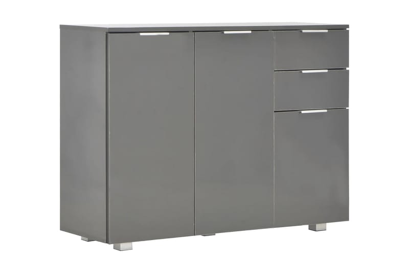 Skänk grå högglans 107x35x76 cm - Grå - Förvaring - Förvaringsmöbler - Sideboard & skänk