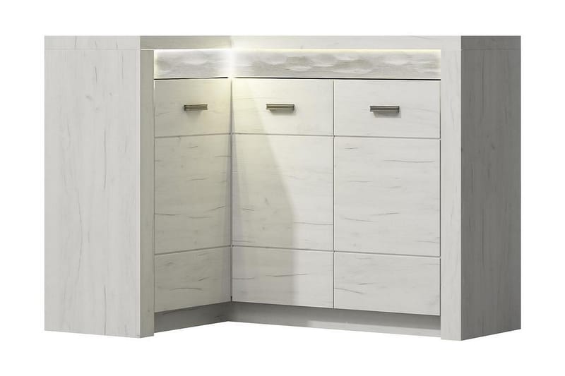 Skänk Indianapolis 131x42x104 cm - Beige/Grå/Vit - Förvaring - Förvaringsmöbler - Sideboard & skänk