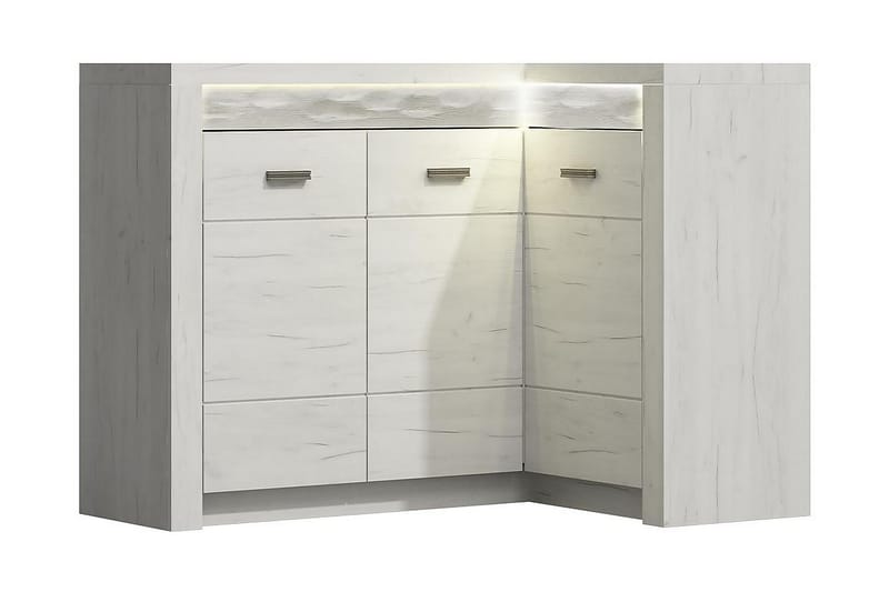 Skänk Indianapolis 131x42x104 cm - Grå/Vit - Förvaring - Förvaringsmöbler - Sideboard & skänk