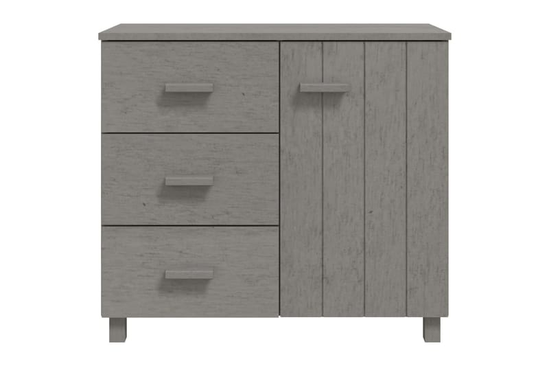 Skänk ljusgrå 90x40x80 cm massiv furu - Ljusgrå - Förvaring - Förvaringsmöbler - Sideboard & skänk