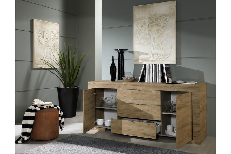 Skänk Luchino 191 cm - Trä|Natur - Förvaring - Förvaringsmöbler - Sideboard & skänk