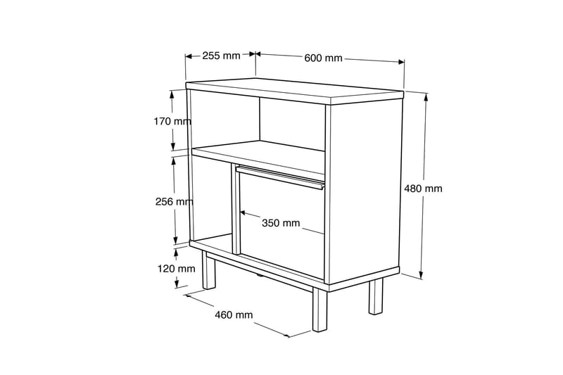 Skänk Manuja 60 cm - Ek - Förvaring - Förvaringsmöbler - Sideboard & skänk