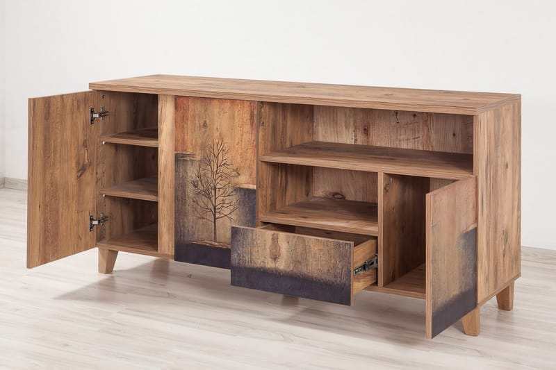 Skänk Masako Trädsilhuett - Brun/Grå - Förvaring - Förvaringsmöbler - Sideboard & skänk