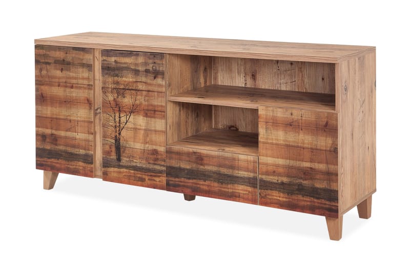 Skänk Masako Trädsilhuett - Mörkbrun - Förvaring - Förvaringsmöbler - Sideboard & skänk