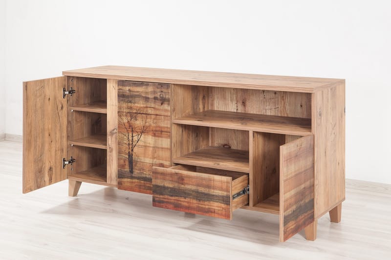 Skänk Masako Trädsilhuett - Mörkbrun - Förvaring - Förvaringsmöbler - Sideboard & skänk