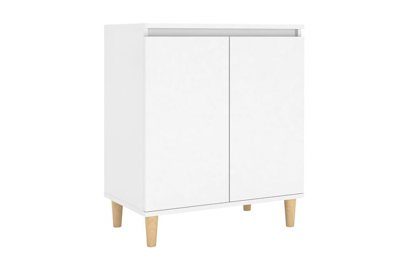 Skänk massiva träben vit 60x35x70 cm spånskiva - Vit - Förvaring - Förvaringsmöbler - Sideboard & skänk