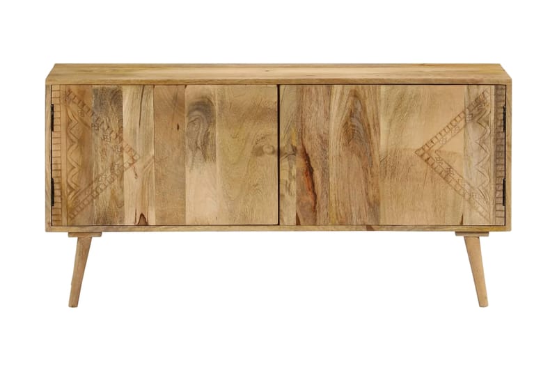 Skänk massivt mangoträ 120x30x60 cm - Brun - Förvaring - Förvaringsmöbler - Sideboard & skänk