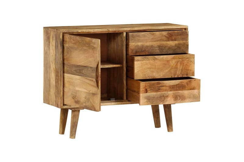 Skänk massivt mangoträ 90x30x69 cm - Brun - Förvaring - Förvaringsmöbler - Sideboard & skänk