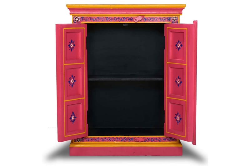 Skänk massivt mangoträ handmålad rosa - Rosa - Förvaring - Förvaringsmöbler - Sideboard & skänk