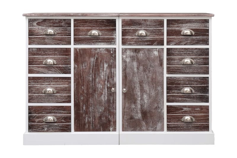 Skänk med 10 lådor brun 113x30x79 cm trä - Brun - Förvaring - Förvaringsmöbler - Sideboard & skänk