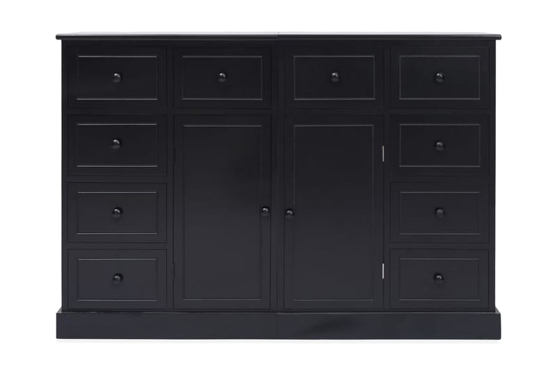 Skänk med 10 lådor svart 113x30x79 cm trä - Svart - Förvaring - Förvaringsmöbler - Sideboard & skänk