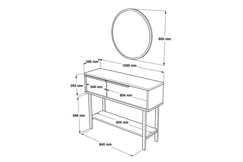 Skänk Muttun 100 cm - Valnöt - Förvaring - Förvaringsmöbler - Sideboard & skänk