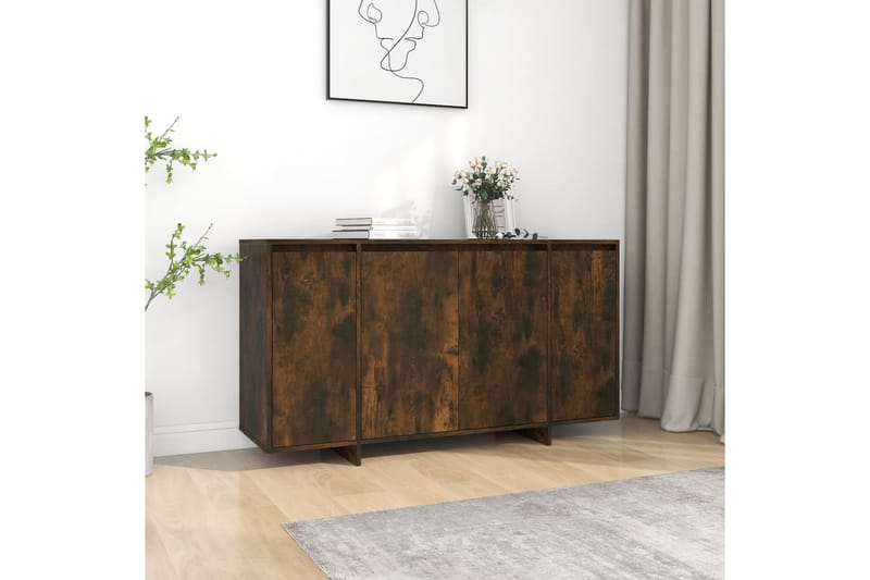 Skänk rökfärgad ek 135x41x75 cm spånskiva - Rökfärgad ek - Förvaring - Förvaringsmöbler - Sideboard & skänk