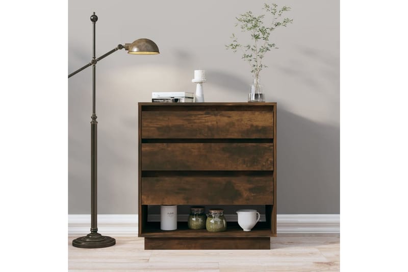 Skänk rökfärgad ek 70x41x75 cm spånskiva - Rökfärgad ek - Förvaring - Förvaringsmöbler - Sideboard & skänk