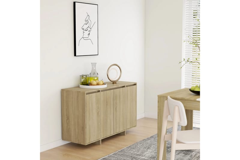 Skänk sonoma-ek 120x41x75 cm spånskiva - Ek - Sideboard & skänk