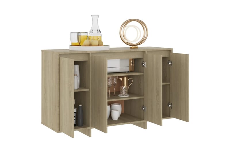 Skänk sonoma-ek 120x41x75 cm spånskiva - Ek - Sideboard & skänk