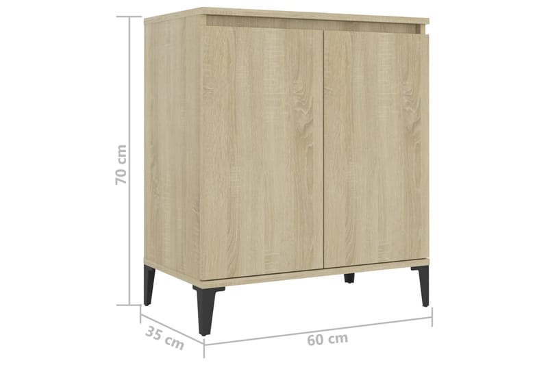 Skänk sonoma-ek 60x30x75 cm spånskiva - Ek - Förvaring - Förvaringsmöbler - Sideboard & skänk