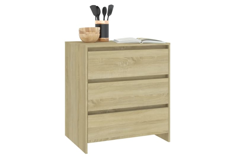 Skänk sonoma-ek 70x41x75 cm spånskiva - Ek - Förvaring - Förvaringsmöbler - Sideboard & skänk