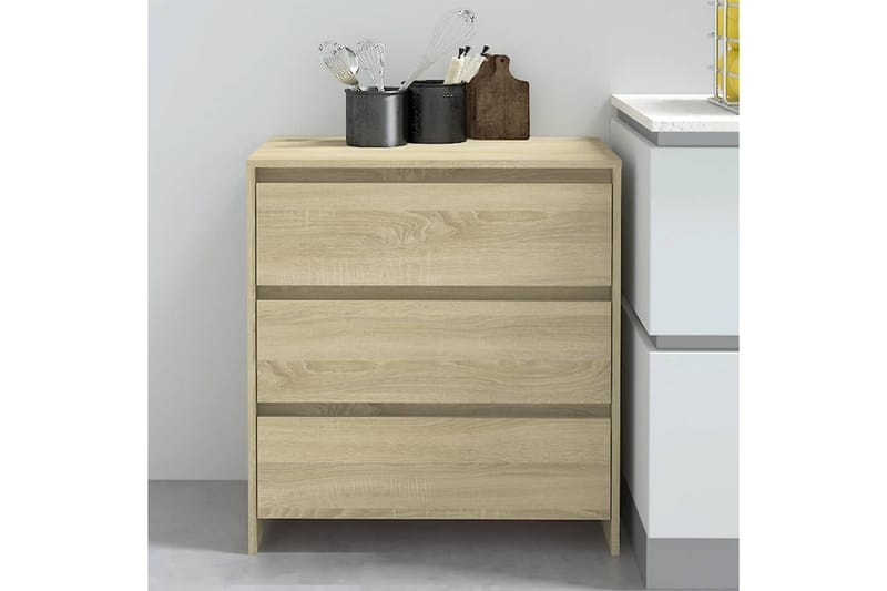 Skänk sonoma-ek 70x41x75 cm spånskiva - Ek - Förvaring - Förvaringsmöbler - Sideboard & skänk