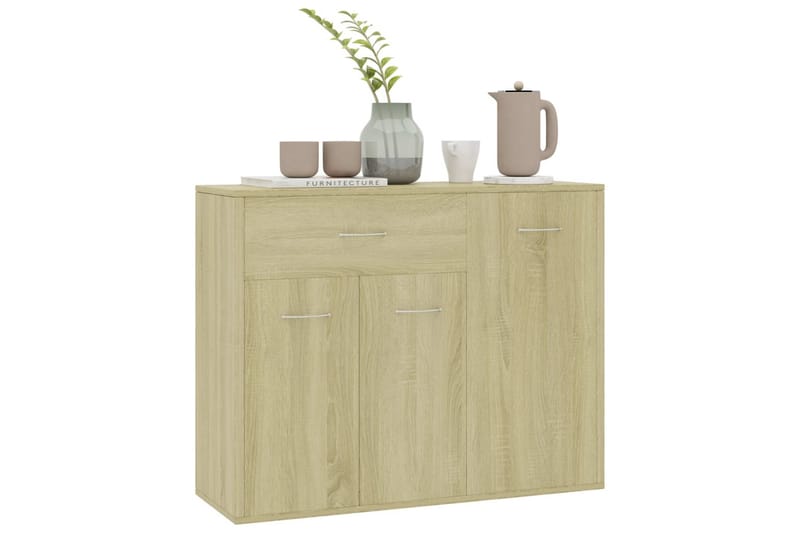 Skänk sonoma-ek 88x30x70 cm spånskiva - Brun - Förvaring - Förvaringsmöbler - Sideboard & skänk