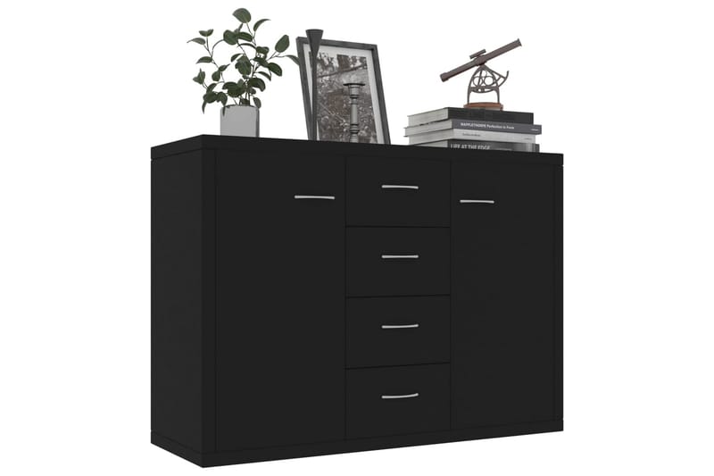 Skänk svart 88x30x65 cm spånskiva - Svart - Förvaring - Förvaringsmöbler - Sideboard & skänk