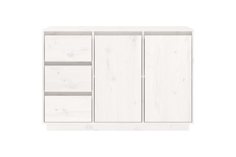 Skänk vit 111x34x75 cm massiv furu - Vit - Förvaring - Förvaringsmöbler - Sideboard & skänk