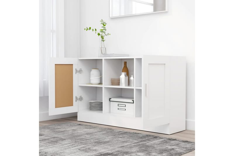 Skänk vit 120x30,5x70 cm spånskiva - Vit - Förvaring - Förvaringsmöbler - Sideboard & skänk