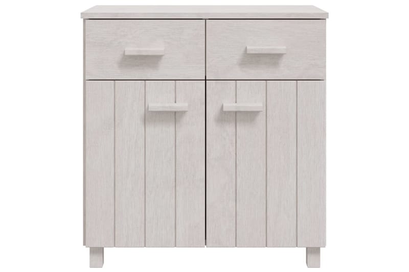 Skänk vit 79x40x80 cm massiv furu - Vit - Förvaring - Förvaringsmöbler - Sideboard & skänk