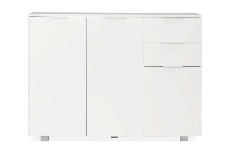 Skänk vit högglans 107x35x76 cm - Vit - Förvaring - Förvaringsmöbler - Sideboard & skänk