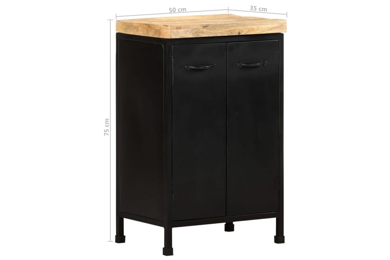 Skänk 47x35x76 cm grovt mangoträ - Brun - Förvaring - Förvaringsmöbler - Sideboard & skänk