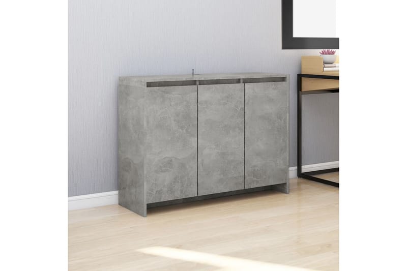 Skänk betonggrå 102x33x75 cm spånskiva - Betonggrå - Förvaring - Förvaringsmöbler - Sideboard & skänk