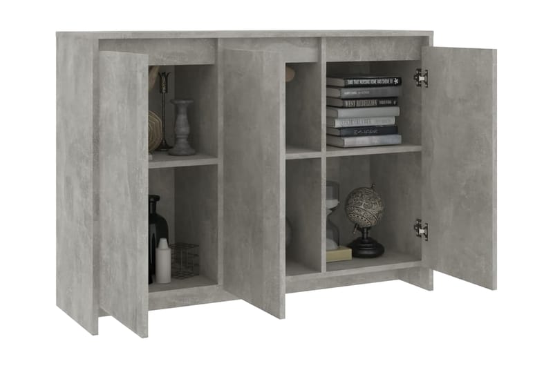 Skänk betonggrå 102x33x75 cm spånskiva - Betonggrå - Förvaring - Förvaringsmöbler - Sideboard & skänk