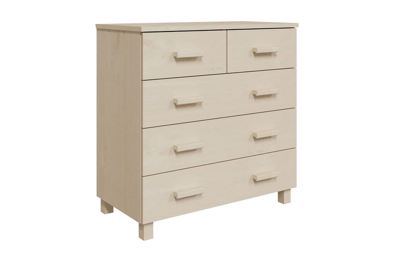 Skänk honungsbrun 79x40x80 cm massiv furu - Honung - Sideboard & skänk