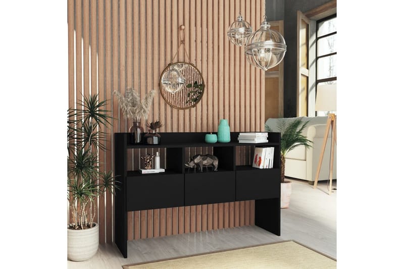 Skänk svart 105x30x70 cm spånskiva - Svart - Förvaring - Förvaringsmöbler - Sideboard & skänk