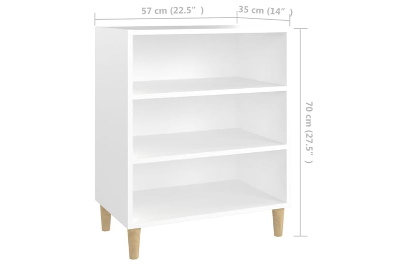 Skänk vit 57x35x70 cm spånskiva - Vit - Förvaring - Förvaringsmöbler - Sideboard & skänk