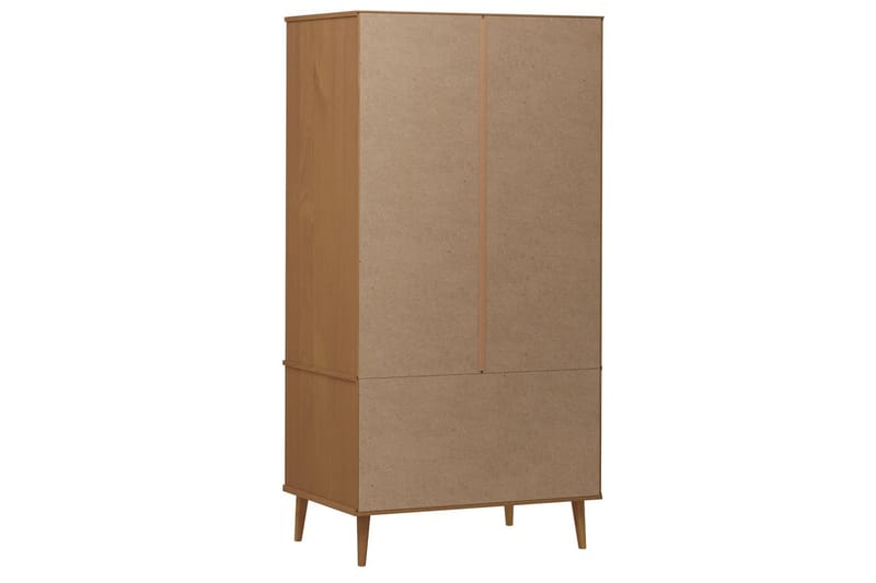 beBasic Garderob brun 90x55x175 cm massiv furu - Brown - Förvaring - Garderober & garderobssystem