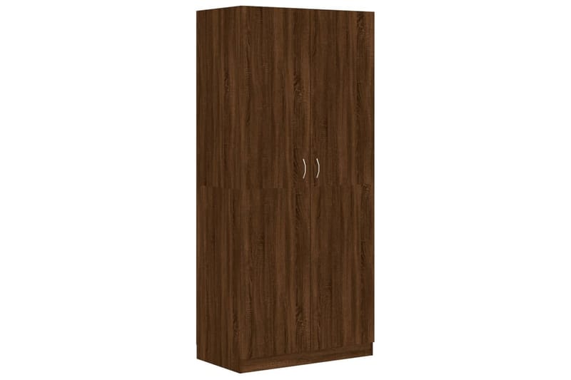 beBasic Garderob brun ek 90x52x200 cm konstruerat trä - Brown - Garderober & garderobssystem - Garderobsskåp