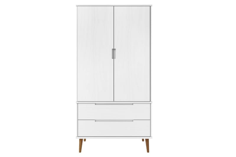 beBasic Garderob vit 90x55x175 cm massiv furu - White - Förvaring - Garderober & garderobssystem