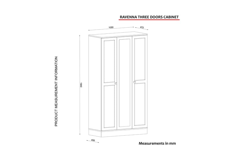 Garderob Dunnam 105 cm - Vit|Guld - Förvaring - Garderober & garderobssystem