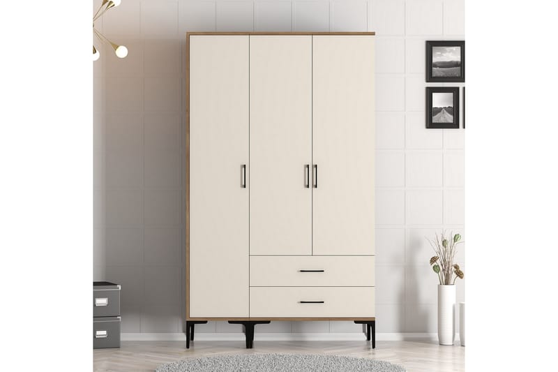 Garderob Kumsal 120 cm - Cream - Förvaring - Garderober & garderobssystem