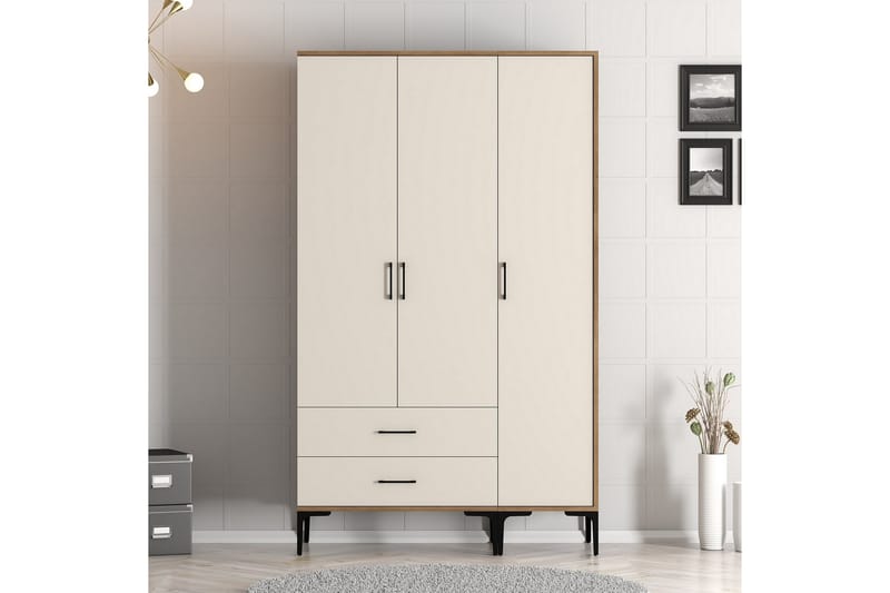 Garderob Kumsal 120 cm - Cream - Förvaring - Garderober & garderobssystem