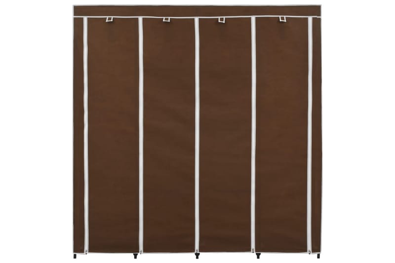 Garderob med 4 utrymmen brun 175x45x170 cm - Brun - Förvaring - Garderober & garderobssystem