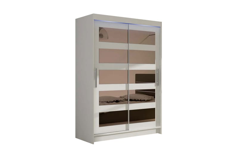 Garderob Miami 120x58x200 cm - Beige/Vit - Förvaring - Garderober & garderobssystem